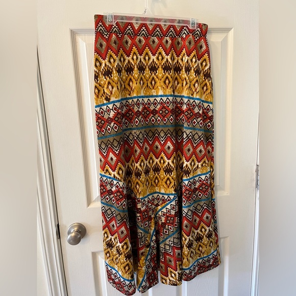 Notations Midi Boho Bottom Flare Skirt - Picture 3 of 7